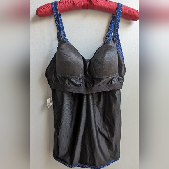 NWT  L.L. Bean Slimming Tankini Top Size 12R - Picture 10 of 11